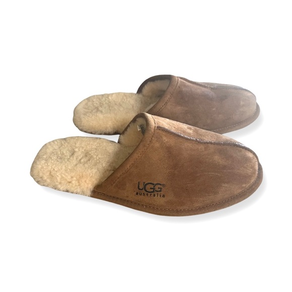 UGG men’s Scuff Slippers in Chestnut Suede size 9 - Picture 1 of 7